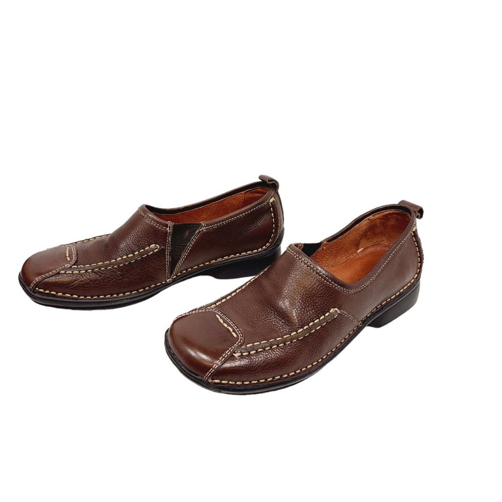 Hush Puppies‎ Size 7M - Prescott Casual Brown Leather Loafers - NWT